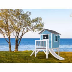 AXI Beach Lodge XL Playhouse Caribbean Blue - Toboggan Blanc - Vue supplémentaire 11