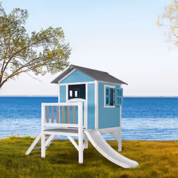 AXI Beach Lodge XL Playhouse Caribbean Blue - Toboggan Blanc - Vue supplémentaire 12