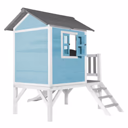 AXI Beach Lodge XL Playhouse Caribbean Blue - Toboggan Blanc