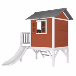 AXI Beach Lodge XL Playhouse Scandinavian Red - Toboggan Blanc