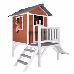 AXI Beach Lodge XL Playhouse Scandinavian Red - Toboggan Blanc - Vue supplémentaire 5