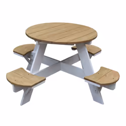 AXI UFO Table Picnic Round marron/blanc