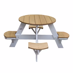 AXI UFO Table Picnic Round marron/blanc