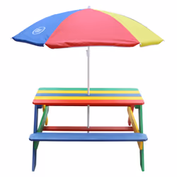 AXI Nick Table Picnic arc-en-ciel - avec Parasol arc-en-ciel - Vue supplémentaire 5