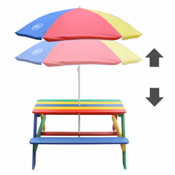 AXI Nick Table Picnic arc-en-ciel - avec Parasol arc-en-ciel - Vue supplémentaire 8