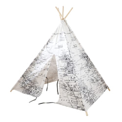 Sunny Tipi World Map Noir et Blanc