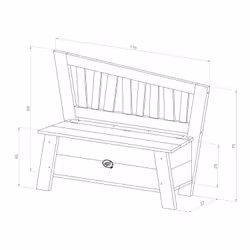 AXI Crooked Corky Storage Bench Brown/white - Vue supplémentaire 11