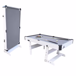 Cougar Hustle XL folding Pool Table White/grey