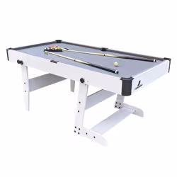 Cougar Hustle XL folding Pool Table White/grey
