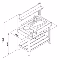 AXI Rosa Sand & Water Play Kitchen Medium - Vue supplémentaire 16