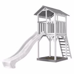 AXI Beach Tower Grey/white - Toboggan Blanc, Salle de jeux sur pilotis, 3 an(s), Toboggan, Gris, Blanc