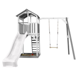 AXI Beach Tower with Single Swing Grey/white - Toboggan Blanc