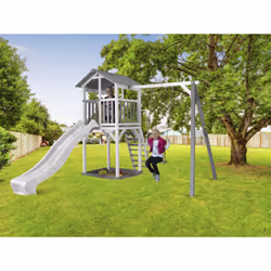 AXI Beach Tower with Single Swing Grey/white - Toboggan Blanc - Vue supplémentaire 10
