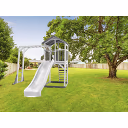 AXI Beach Tower with Climbing Frame Grey/white - Toboggan Blanc - Vue supplémentaire 7
