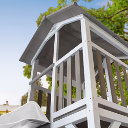 AXI Beach Tower with Climbing Frame and Double Swing Grey/white - Toboggan Blanc - Vue supplémentaire 5