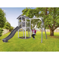 AXI Beach Tower with Single Swing Grey/white - Toboggan Gris - Vue supplémentaire 10