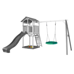 AXI Beach Tower with Summer Nest Swing Grey/white - Toboggan Gris