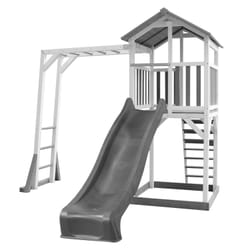 AXI Beach Tower with Climbing Frame Grey/white - Toboggan Gris
