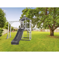 AXI Beach Tower with Climbing Frame Grey/white - Toboggan Gris - Vue supplémentaire 7