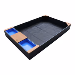 AXI Kelly Sandbox with bins and bench Anthracite/brown