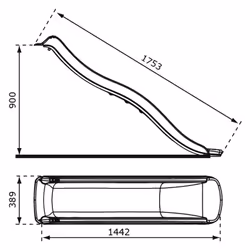 AXI Sky175 Toboggan Vert - 175 cm