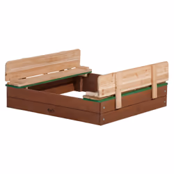 AXI Bac à sable avec bancs Ella Marron/vert, 950 mm, 1000 mm, Bois, Marron, Vert, Bois, Bac à sable