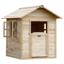 Maisonnette en bois FSC AXI Noa pour enfants | Maison de jeux extérieure marron & vert