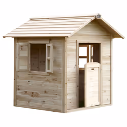 Maisonnette en bois FSC AXI Noa pour enfants | Maison de jeux extérieure marron & vert