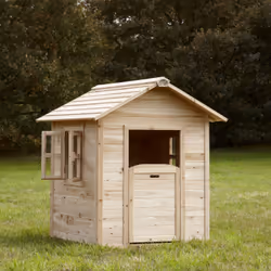 Maisonnette en bois FSC AXI Noa pour enfants | Maison de jeux extérieure marron & vert