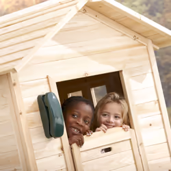 Maisonnette en bois FSC AXI Noa pour enfants | Maison de jeux extérieure marron & vert - Vue supplémentaire 6