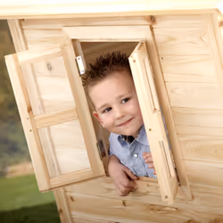 Maisonnette en bois FSC AXI Noa pour enfants | Maison de jeux extérieure marron & vert - Vue supplémentaire 7