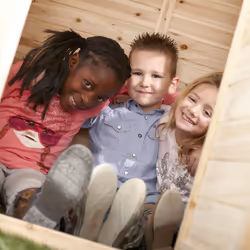 Maisonnette en bois FSC AXI Noa pour enfants | Maison de jeux extérieure marron & vert - Vue supplémentaire 9