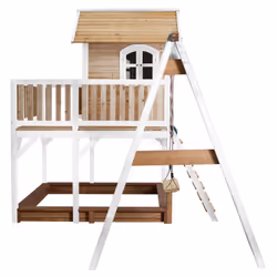 AXI Classic Liam Playhouse with Single Swing Brown/white - Toboggan Gris