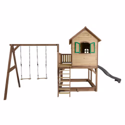 AXI Classic Liam Playhouse with Double Swing Brown/green - Toboggan Gris