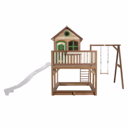 AXI Classic Liam Playhouse with Single Swing Brown/green - Toboggan Blanc