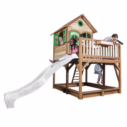 AXI Classic Liam Playhouse with Single Swing Brown/green - Toboggan Blanc - Vue supplémentaire 6