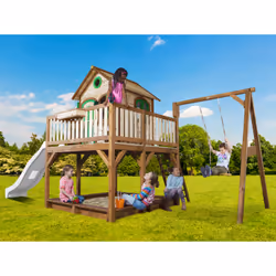 AXI Classic Liam Playhouse with Single Swing Brown/green - Toboggan Blanc - Vue supplémentaire 8