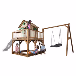 AXI Classic Liam Playhouse with Roxy Nest Swing Brown/green - Toboggan Blanc - Vue supplémentaire 4