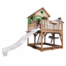 AXI Classic Liam Playhouse with Roxy Nest Swing Brown/green - Toboggan Blanc - Vue supplémentaire 5