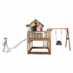 AXI Classic Liam Playhouse with Roxy Nest Swing Brown/green - Toboggan Blanc - Vue supplémentaire 6