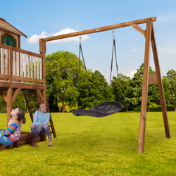 AXI Classic Liam Playhouse with Roxy Nest Swing Brown/green - Toboggan Blanc - Vue supplémentaire 9