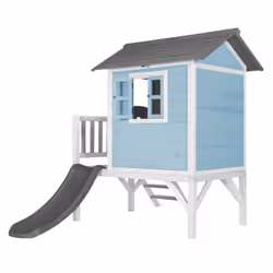 AXI Beach Lodge XL Playhouse Caribbean blue - Toboggan Gris