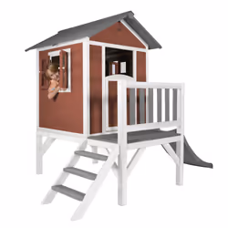 AXI Beach Lodge XL Playhouse Scandinavian red - Toboggan Gris - Vue supplémentaire 5