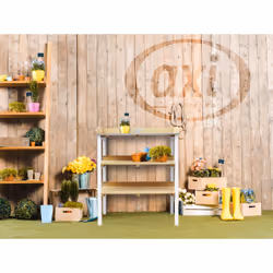 AXI Potting Table with storage shelves Brown/white - Vue supplémentaire 10