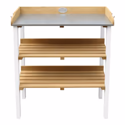 AXI Potting Table with storage shelves Brown/white - Vue supplémentaire 4