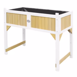 AXI Growing Table with root mat Brown/white, Table de jardinage, Autonome, Bois, Marron, Blanc, Rectangle, Intérieur &amp; ex ...