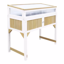 AXI Growing Table with greenhouse and root mat Brown/white
