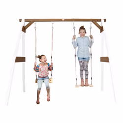 AXI Portique Balançoire en Bois Double Blanc/marron - Vue supplémentaire 4