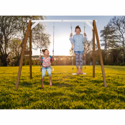 AXI Portique Balançoire en Bois Double Marron/blanc - Vue supplémentaire 5