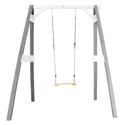 AXI Portique Balançoire en Bois Simple Gris/blanc